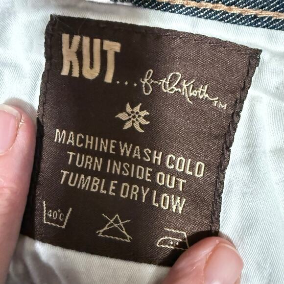 Kut From The Kloth Jeans Boot Cut Dark Wash Blue Denim Womens Size 10 KP011EQMCK - Picture 6 of 11